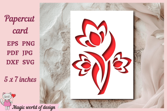 A5 Card Template for DIY Papercrafting