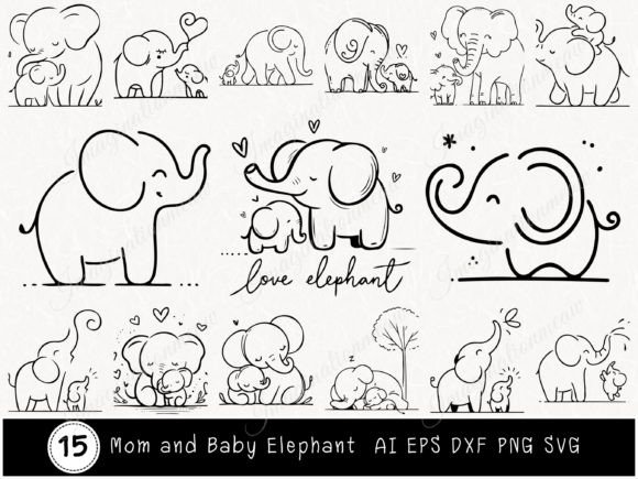 Cherish Motherhood with a Sweet Mama and Baby Elephant SVG