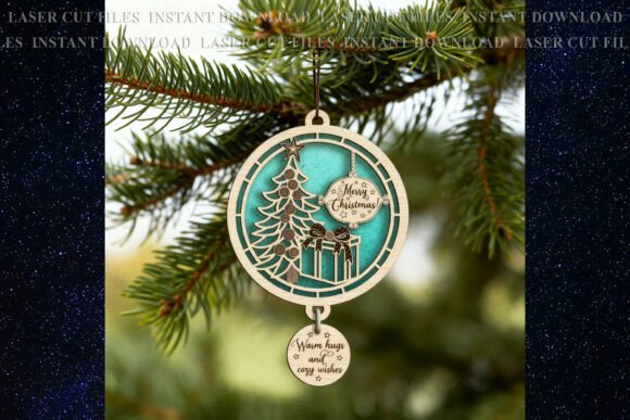Christmas Tree Present Suncatcher Svg: A Festive Laser Cut Design