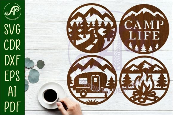 Create Campsite Charm: Laser Cut Coaster Designs