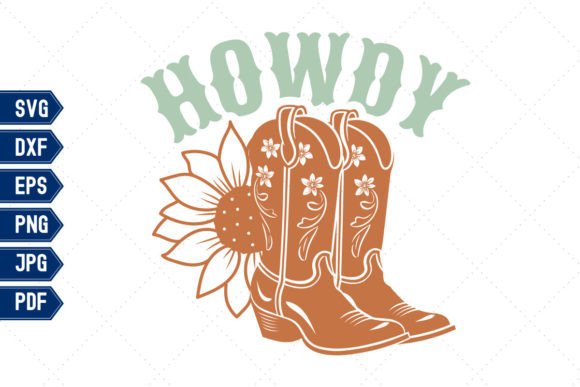 Create Stunning Crafts with Cowgirl Boots with Sunflower Western Svg