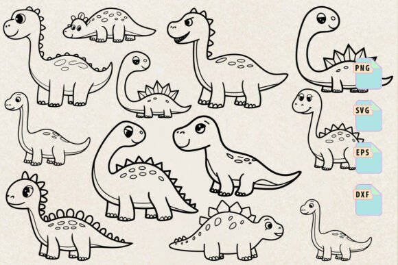 Cute Dinosaur SVG Bundle: Your All-in-One Design Resource