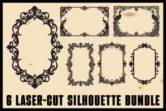 Elegant Laser Cut Frame Bundle for Timeless Designs