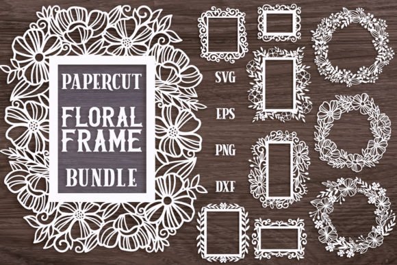 Elegant Papercut Floral Frames for Creative Projects