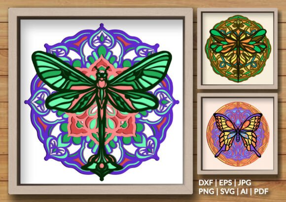 Insect Mandala 3D Shadow Box Bundle: Elevate Your Craft