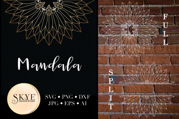 Mandala SVG Bundle: Split & Half 38 for Creative Projects