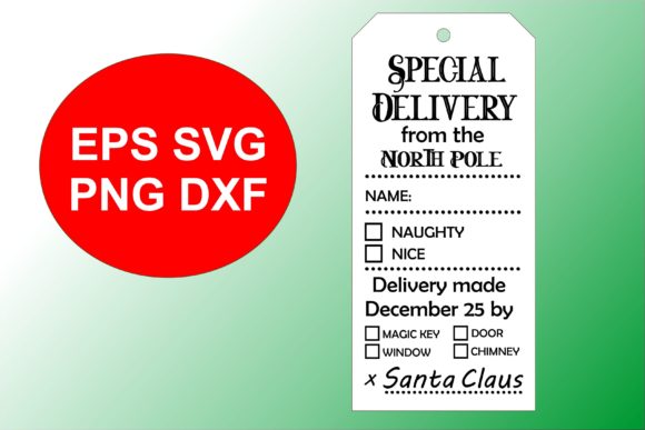 North Pole Delivery Christmas Cut File: Festive Design Asset