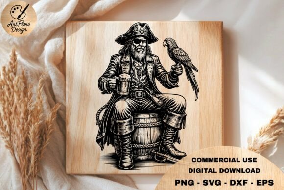 Pirate Parrot SVG: Bold Nautical Art for Creative Projects