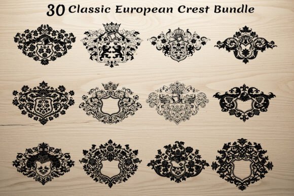 Timeless European Crests for Your Design Projects