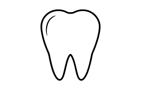 Tooth Outline Icon: Uplifting Typography for Creative Designs